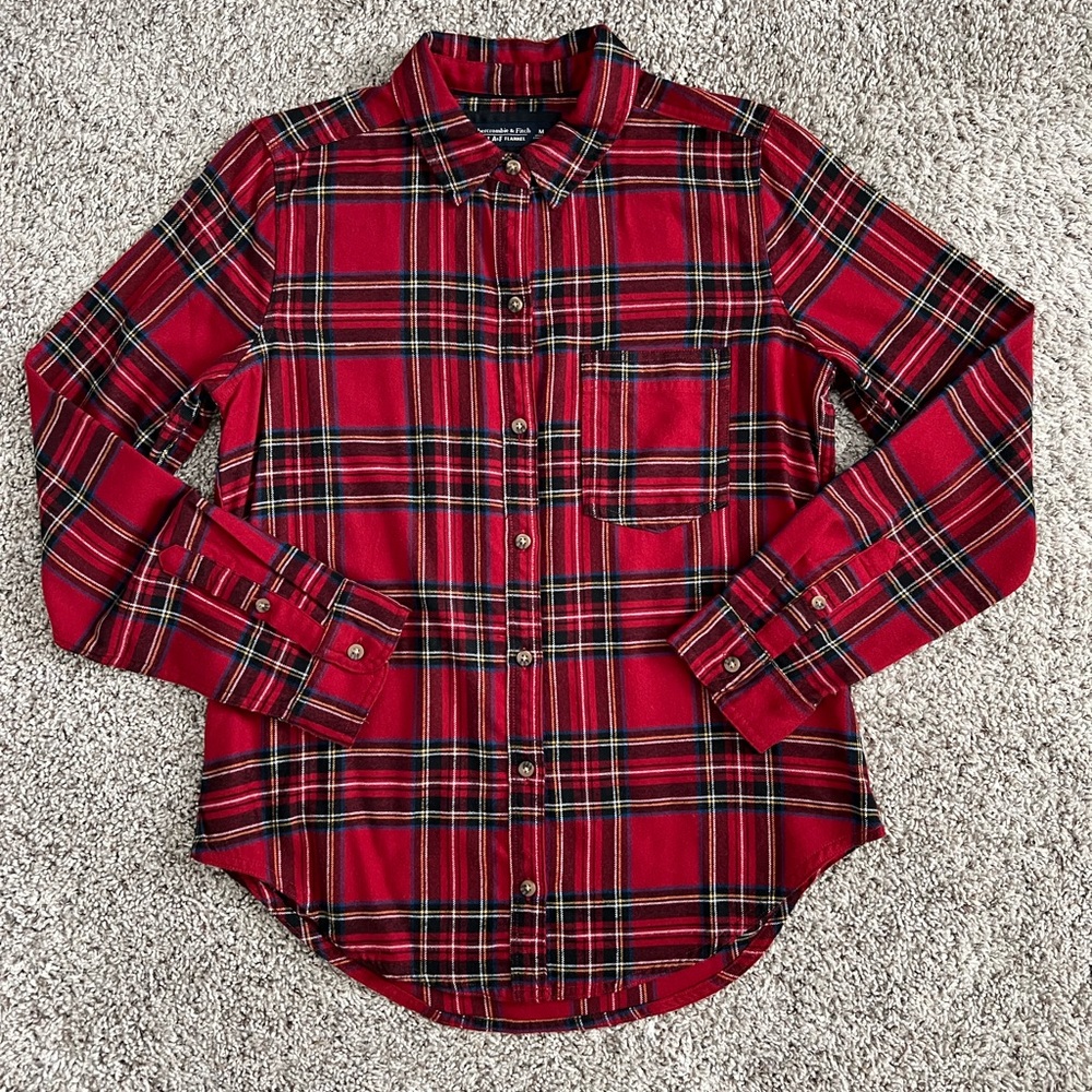 Abercrombie Relaxed Flannel Shirt Gem